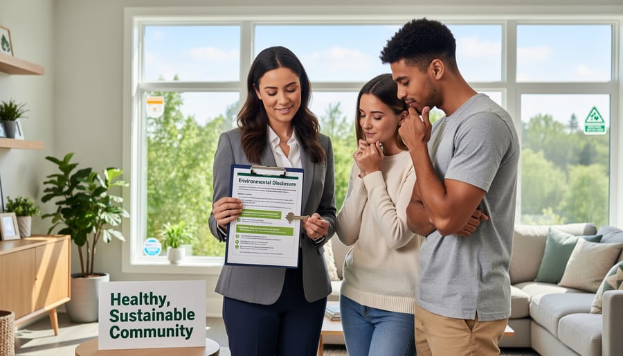 Aerial view of healthy Canadian residential neighborhood with green spaces